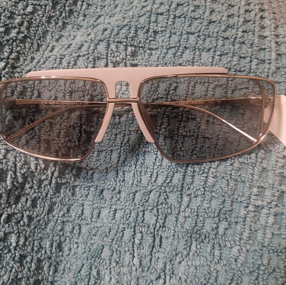 PRADA RUNWAY Steel & Black SquareTop Bar Sunglasses NWT - Picture 5 of 8